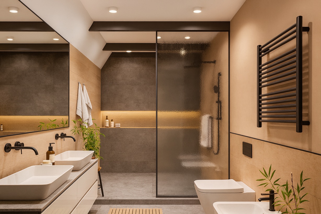 Wellness and automation interfaces in bathrooms