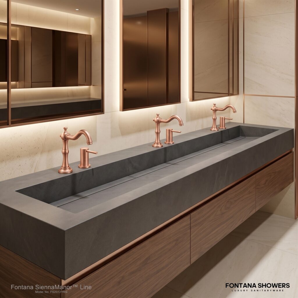 Commercial engineering design for integrated touchless restroom systems