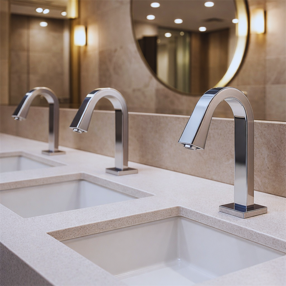 Facilities planning board for phased restroom upgrades across a corporate campus