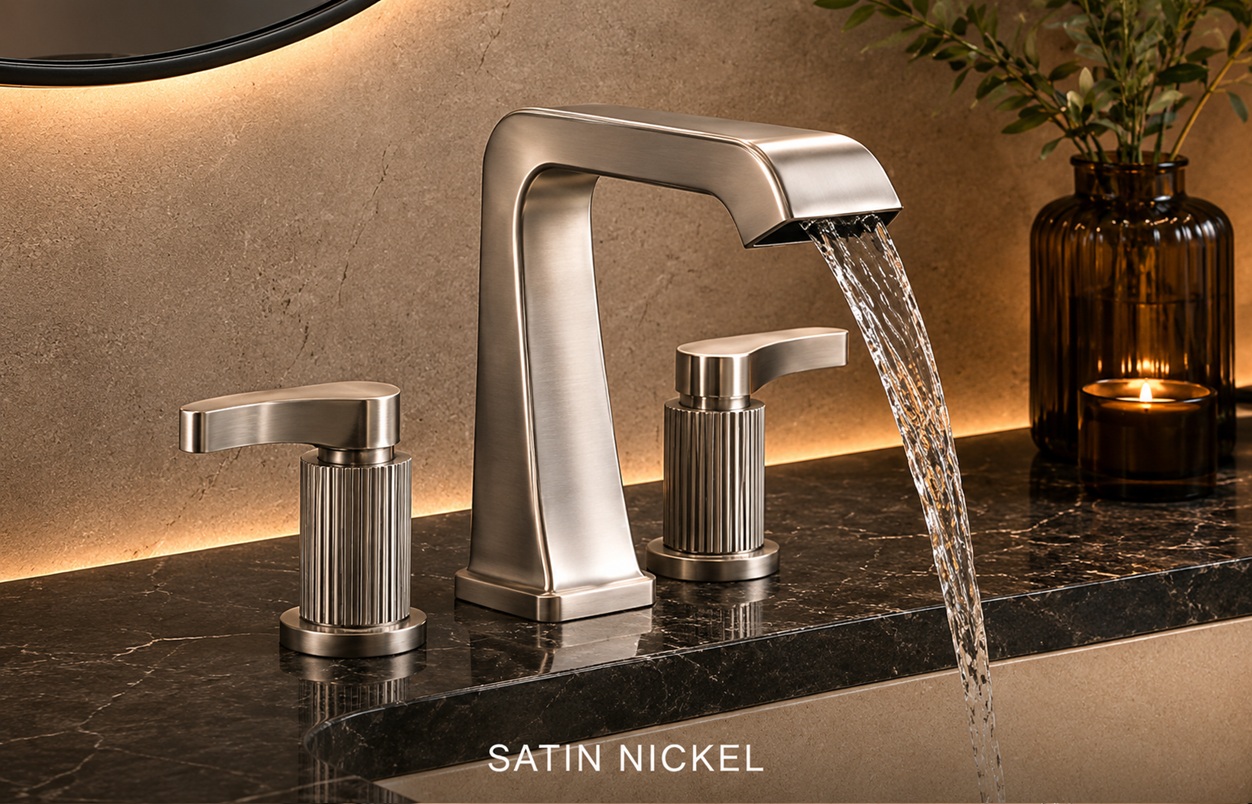 Satin Nickel Widespread Fontana Faucet